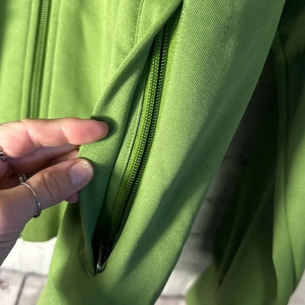 North Face Men’s Green Color Block Stripe Track Jacket Full Zip A5 Series M‎